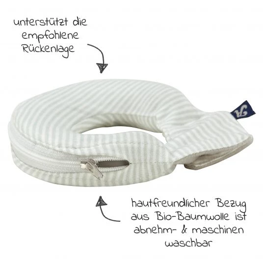 Alvi Kopfstütze / Babykissen gegen Kopfverformung ALVIbino inkl. Aufbewahrungstasche - Smokey Stripe 3 Alvi Kopfstütze / Babykissen gegen Kopfverformung ALVIbino inkl. Aufbewahrungstasche - Smokey Stripe – Bild 3