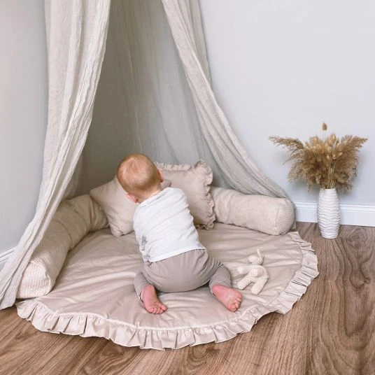 Alvi Krabbeldecke Rund - Organic Cotton 100 cm - Volant 5 Alvi Krabbeldecke Rund - Organic Cotton 100 cm - Volant – Bild 5