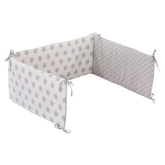 Alvi Nestchen für Beistellbett - Stars - Silber 1 Alvi Nestchen für Beistellbett - Stars - Silber