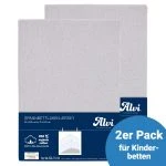 Alvi Spannbetttuch 2er Pack aus Bio-Baumwolle für Kinderbett 60 x 120 / 70 x 140 cm - Weiß 6 Alvi Spannbetttuch 2er Pack aus Bio-Baumwolle für Kinderbett 60 x 120 / 70 x 140 cm - Weiß – Bild 6