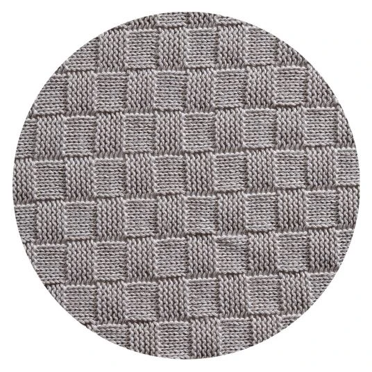 Alvi Strick-Kuscheldecke 75 x 100 cm - Karo - Grau 3 Alvi Strick-Kuscheldecke 75 x 100 cm - Karo - Grau – Bild 3