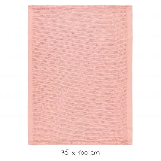 Alvi Strick-Kuscheldecke Organic Cotton 75 x 100 cm - Piqué Rosé 3 Alvi Strick-Kuscheldecke Organic Cotton 75 x 100 cm - Piqué Rosé – Bild 3