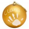 Baby Art Christbaumkugel für Abdruck & Beschriftung - Matt Gold