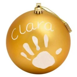 Baby Art Christbaumkugel für Abdruck & Beschriftung - Matt Gold