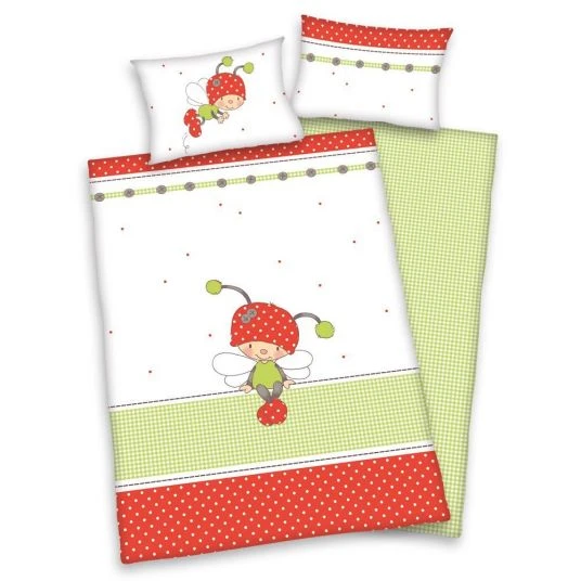 Baby Best Wende-Bettwäsche 100 x 135 cm - Käferchen 1 Baby Best Wende-Bettwäsche 100 x 135 cm - Käferchen