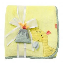 Baby Fehn 2-tlg. Set Kuscheldecke + Greifling Vulkan 75 x 100 cm - Happy Dino