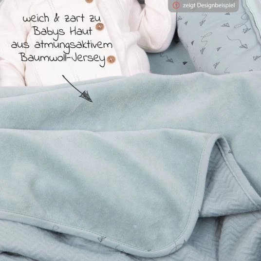 Bébé-jou Wende-Decke 75 x 100 cm - Paper Planes 3 Bébé-jou Wende-Decke 75 x 100 cm - Paper Planes – Bild 3