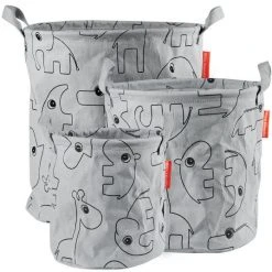 Done by Deer Aufbewahrungskorb - 3er Pack - Contour - Grau