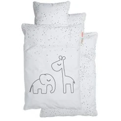 Done by Deer Bettwäsche - 100 x 140 cm - Dreamy Dots - Weiß