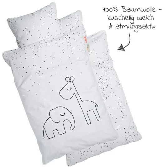 Done by Deer Bettwäsche - 100 x 140 cm - Dreamy Dots - Weiß 2 Done by Deer Bettwäsche - 100 x 140 cm - Dreamy Dots - Weiß – Bild 2