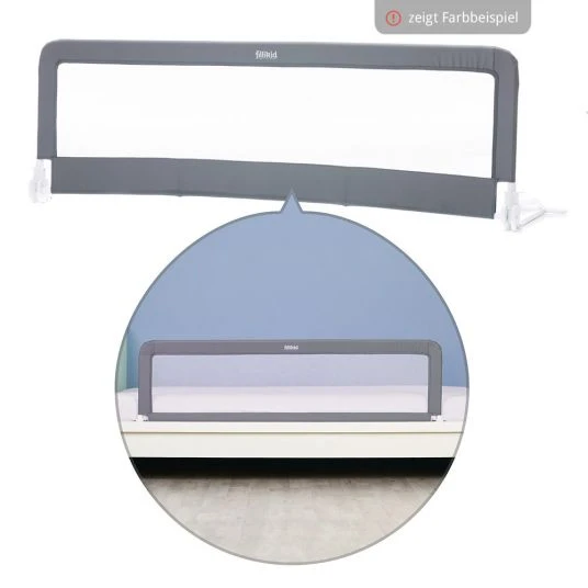 Fillikid Bettgitter Emma klappbar für Standart & Boxspringbetten 150 x 50 cm - Grau - Kollektion 2022 2 Fillikid Bettgitter Emma klappbar für Standart & Boxspringbetten 150 x 50 cm - Grau - Kollektion 2022 – Bild 2