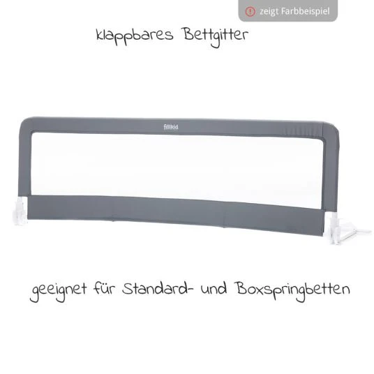 Fillikid Bettgitter Emma klappbar für Standart & Boxspringbetten 150 x 50 cm - Grau - Kollektion 2022 3 Fillikid Bettgitter Emma klappbar für Standart & Boxspringbetten 150 x 50 cm - Grau - Kollektion 2022 – Bild 3