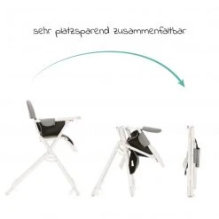 Fillikid Hochstuhl Tom mit Essbrett - klein faltbar nur 4,3 kg - Granit - Kollektion 2022 -Wohnen & Schlafen Verkäufe fillikid hochstuhl tom mit essbrett klein faltbar nur 4 3 kg granit a3 15 d2