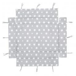 Fillikid Laufstalleinlage für Laufgitter mit 75 x 100 cm & 100 x 100 cm - Sterne - Grau - Kollektion 2022