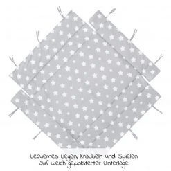Fillikid Laufstalleinlage für Laufgitter mit 75 x 100 cm & 100 x 100 cm - Sterne - Grau - Kollektion 2022 -Wohnen & Schlafen Verkäufe fillikid laufstalleinlage fur laufgitter mit 75 x 100 cm 100 x 100 cm sterne grau 1118 17 d2