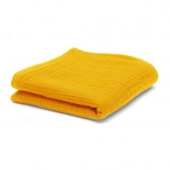 Fillikid Musselindecke Soft 2-lagig 85 x 85 cm - Curry - Kollektion 2022