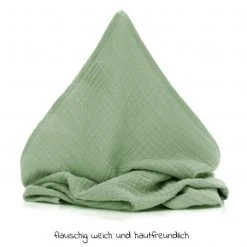 Fillikid Musselindecke Soft 2-lagig 85 x 85 cm - Salbei - Kollektion 2022 -Wohnen & Schlafen Verkäufe fillikid musselindecke soft 2 lagig 85 x 85 cm salbei 1199 14 d2