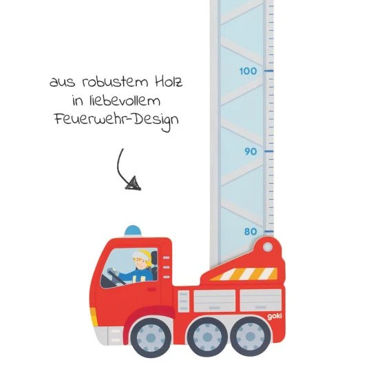 Goki Messlatte Feuerwehr mit 2 Klammern 3 Goki Messlatte Feuerwehr mit 2 Klammern – Bild 3