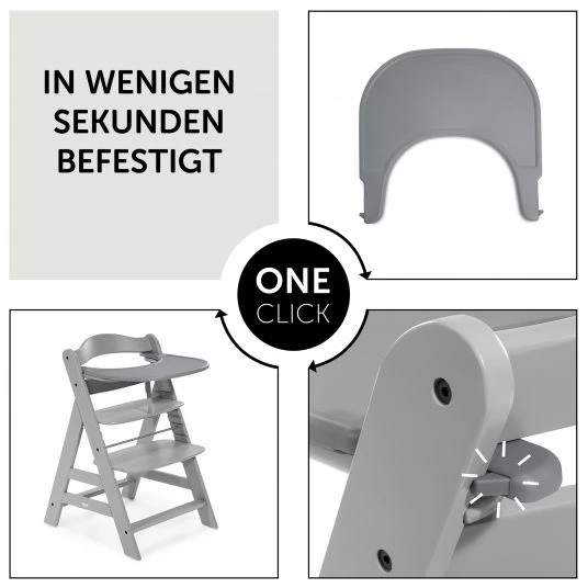 Hauck 5-tlg. Essbrett-Set für Alpha Plus - Click Tray + Sitzkissen + GRATIS 2x Silikon-Teller - Grey Muslin Mint 4 Hauck 5-tlg. Essbrett-Set für Alpha Plus - Click Tray + Sitzkissen + GRATIS 2x Silikon-Teller - Grey Muslin Mint – Bild 4