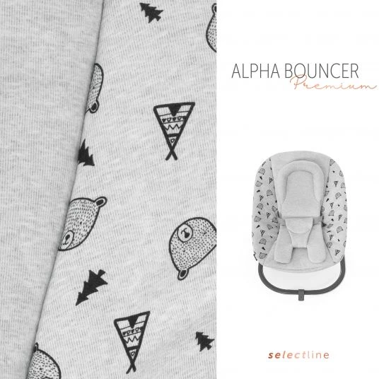 Hauck Alpha Charcoal Select Newborn Set - 4-tlg. Hochstuhl + Aufsatz & Wippe Premium (verstellbar) Nordic Grey + Sitzpolster 3 Hauck Alpha Charcoal Select Newborn Set - 4-tlg. Hochstuhl + Aufsatz & Wippe Premium (verstellbar) Nordic Grey + Sitzpolster – Bild 3