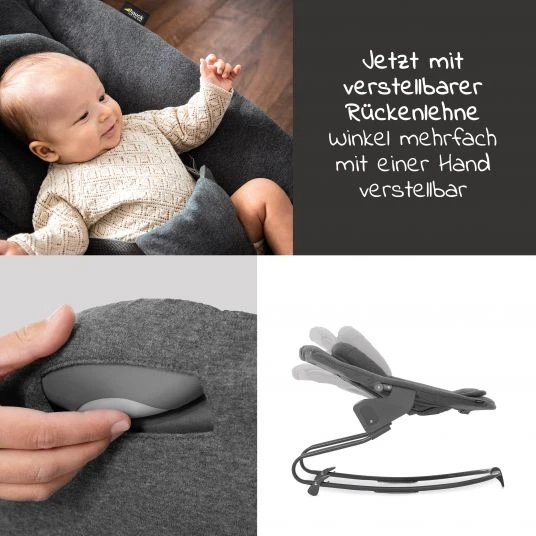 Hauck Alpha Plus Grau XXL Newborn Set - Hochstuhl + 2in1 Aufsatz + Alpha Tray Essbrett + Zubehör - Jersey Charcoal 6 Hauck Alpha Plus Grau XXL Newborn Set - Hochstuhl + 2in1 Aufsatz + Alpha Tray Essbrett + Zubehör - Jersey Charcoal – Bild 6