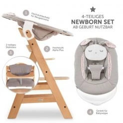 Hauck Alpha Plus Natur Newborn Set Powder Bunny - 4-tlg. Hochstuhl + Neugeborenenaufsatz + Sitzkissen Beige -Wohnen & Schlafen Verkäufe hauck alpha plus natur newborn set powder bunny 4 tlg hochstuhl neugeborenenaufsatz sitzkissen beige 1079 1826 7613 d2