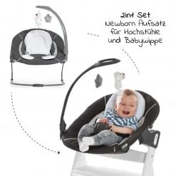 Hauck Beta Plus White Newborn Set - 5-tlg. Hochstuhl + Aufsatz & Wippe Deluxe, Essbrett, Sitzkissen - Melange Grey -Wohnen & Schlafen Verkäufe hauck beta plus white newborn set 5 tlg hochstuhl aufsatz wippe deluxe essbrett sitzkissen melange grey 663264 661857 d2