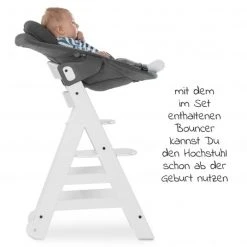 Hauck Beta Plus White Newborn Set - 5-tlg. Hochstuhl + Aufsatz & Wippe Premium, Essbrett, Sitzkissen - Jersey Charcoal -Wohnen & Schlafen Verkäufe hauck beta plus white newborn set 5 tlg hochstuhl aufsatz wippe premium essbrett sitzkissen jersey charcoal 663264 661604 d4