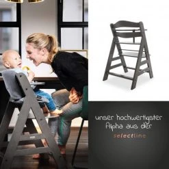 Hauck Hochstuhl Alpha Charcoal Selectline - im Sparset inkl. Holz-Essbrett und Sitzkissen Muslin Honey -Wohnen & Schlafen Verkäufe hauck hochstuhl alpha charcoal selectline im sparset inkl holz essbrett und sitzkissen muslin honey 661307 550526 667040 d5