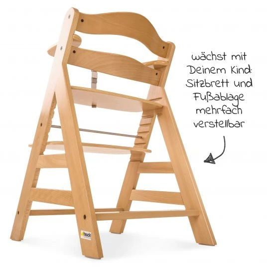 Hauck Hochstuhl Alpha Natur - im Sparset inkl. Holz-Essbrett und Sitzkissen Nordic Grey 6 Hauck Hochstuhl Alpha Natur - im Sparset inkl. Holz-Essbrett und Sitzkissen Nordic Grey – Bild 6