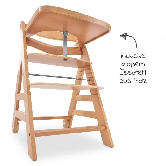 Hauck Hochstuhl Alpha Plus Move - mit Essbrett und Rollen - Natur 5 Hauck Hochstuhl Alpha Plus Move - mit Essbrett und Rollen - Natur – Bild 5