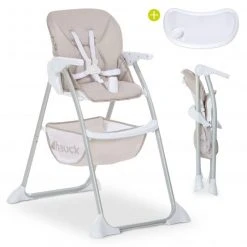 Hauck Hochstuhl Sit N Fold (mit Essbrett, klappbar) - Beige - Kollektion 2022