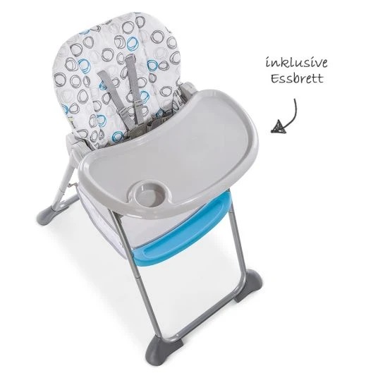 Hauck Hochstuhl Sit N Fold - Circles Blue 4 Hauck Hochstuhl Sit N Fold - Circles Blue – Bild 4
