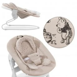 Hauck Neugeborenenaufsatz & Wippe für Alpha Hochstuhl Bouncer 2in1 - Disney - Winnie the Pooh Beige