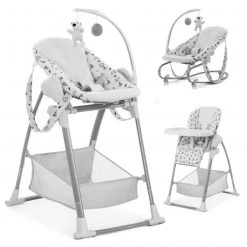 Hauck Sitn Relax 3in1 - Hochstuhl ab der Geburt, Babyliege und Wippe - Nordic Grey