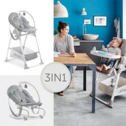 Wohnen & Schlafen Verkäufe -Wohnen & Schlafen Verkäufe hauck sitn relax 3in1 hochstuhl ab der geburt babyliege und wippe stretch grey 665503 d1
