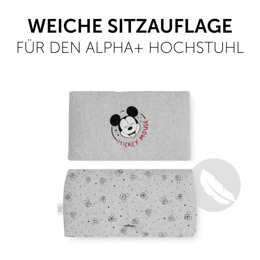 Hauck Sitzkissen / Hochstuhlauflage für Alpha Hochstuhl Highchair Pad Deluxe - Disney - Mickey Mouse Grey 2 Hauck Sitzkissen / Hochstuhlauflage für Alpha Hochstuhl Highchair Pad Deluxe - Disney - Mickey Mouse Grey – Bild 2
