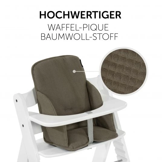 Hauck Sitzverkleinerer / Sitzkissen für Alpha Hochstuhl - Cosy Select - Waffle Pique Olive 4 Hauck Sitzverkleinerer / Sitzkissen für Alpha Hochstuhl - Cosy Select - Waffle Pique Olive – Bild 4