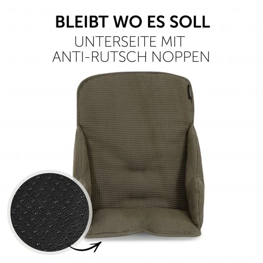 Hauck Sitzverkleinerer / Sitzkissen für Alpha Hochstuhl - Cosy Select - Waffle Pique Olive 6 Hauck Sitzverkleinerer / Sitzkissen für Alpha Hochstuhl - Cosy Select - Waffle Pique Olive – Bild 6