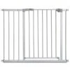 Hauck Treppenschutzgitter Stop N Safe 2 (96 bis 101 cm) inkl. 21 cm Verlängerung - ohne Bohren - Silver