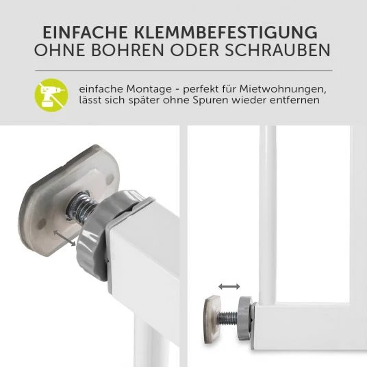 Hauck Treppenschutzgitter Stop N Safe 2 (96 bis 101 cm) inkl. 21 cm Verlängerung - ohne Bohren - White 5 Hauck Treppenschutzgitter Stop N Safe 2 (96 bis 101 cm) inkl. 21 cm Verlängerung - ohne Bohren - White – Bild 5