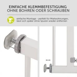 Hauck Türschutzgitter Autoclose N Stop 2 (75 bis 80 cm) selbstschließend, ohne Bohren - White -Wohnen & Schlafen Verkäufe hauck turschutzgitter autoclose n stop 2 75 bis 80 cm selbstschliessend ohne bohren white 597347 d5
