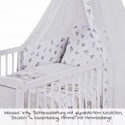 Jonka Babybett-Komplett-Set Mona inkl. Bettwäsche, Himmel, Nestchen & Matratze 70 x 140 cm - Spielbär - Weiß -Wohnen & Schlafen Verkäufe jonka babybett komplett set mona inkl bettwasche himmel nestchen matratze 70 x 140 cm spielbar weiss kp 500 4050 05 d3