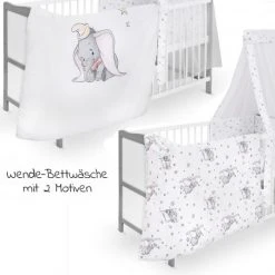 Jonka Babybett-Komplett-Set Moritz inkl. Bettwäsche, Himmel, Nestchen & Matratze 70x140 cm - BW Dumbo - Weiß Grau -Wohnen & Schlafen Verkäufe jonka babybett komplett set moritz inkl bettwasche himmel nestchen matratze 70x140 cm bw dumbo weiss grau kp 500 2040 09 d2
