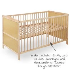 Jonka Babybett und Kinderbett Leni 70 x 140 cm - Natur -Wohnen & Schlafen Verkäufe jonka babybett und kinderbett leni 70 x 140 cm natur kp 500 0000 06 d2