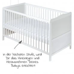 Jonka Babybett und Kinderbett Mona 70 x 140 cm - Weiß -Wohnen & Schlafen Verkäufe jonka babybett und kinderbett mona 70 x 140 cm weiss kp 500 0000 05 d2