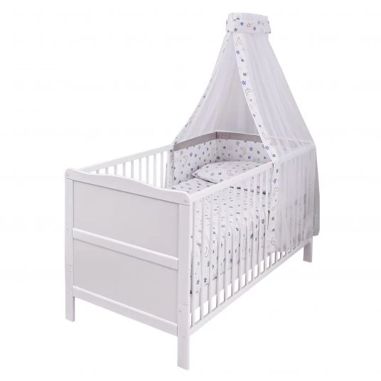 Jonka Komplettbett Mona Weiß 70 x 140 cm - Nachthimmel - Weiß 2 Jonka Komplettbett Mona Weiß 70 x 140 cm - Nachthimmel - Weiß – Bild 2