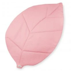 Julius Zöllner Krabbeldecke Blatt Nordic 170 x 110 cm - Waffelpique - Blush