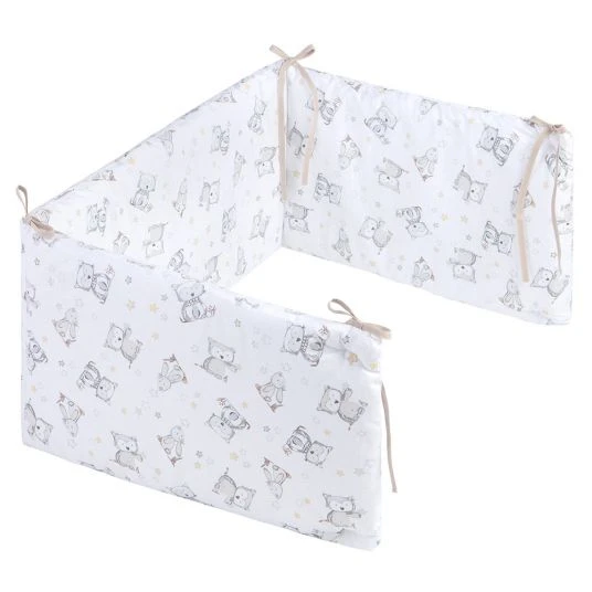 Julius Zöllner Nestchen 180 x 35 cm - Häschen & Eule - Weiß 1 Julius Zöllner Nestchen 180 x 35 cm - Häschen & Eule - Weiß