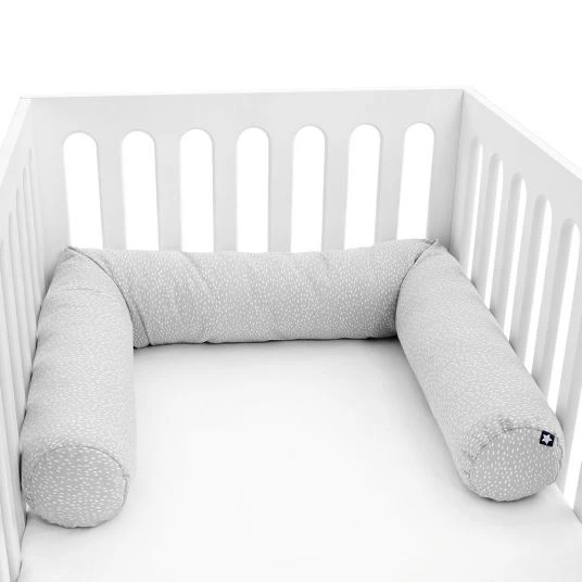 Julius Zöllner Nestchenschlange Jersey 180 cm - Tiny Squares Grey 1 Julius Zöllner Nestchenschlange Jersey 180 cm - Tiny Squares Grey